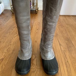 Sorel SLIMPACK (NL 2007-260) Gray Tall Esquestrian Boots Size 9 Women’s RARE